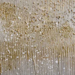 Kirklands Home Canvas Art|Metallic Abstract Field Framed Canvas Print Gold