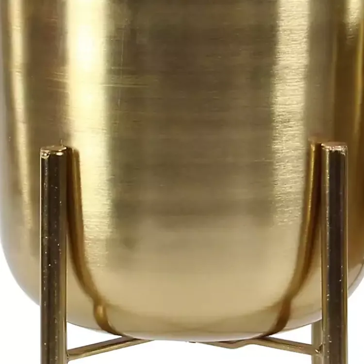 Kirklands Home Planters|Metallic Planters with Stands, Set of 2 Gold