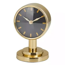 New Metallic Steel Beveled Base Tabletop Clock Decorative Accents
