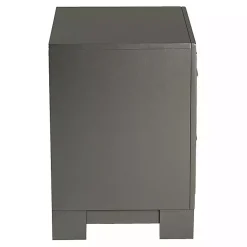 Kirklands Home Nightstands|Metallic Wood Jovan Nightstand Gray