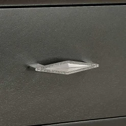 Kirklands Home Nightstands|Metallic Wood Jovan Nightstand Gray