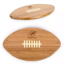 Kirklands Home Serving & Entertaining|Miami Dolphins Bamboo Football Cutting Board Tan