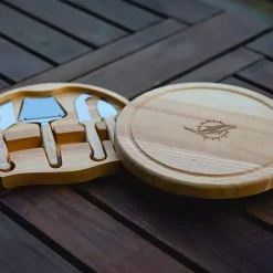 Kirklands Home Serving & Entertaining|Miami Dolphins Cheese Board and Tool Set Tan