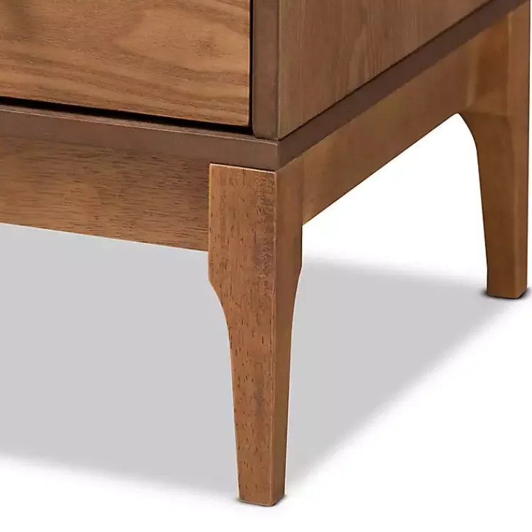 Kirklands Home Cabinets & Sideboards|Mid-Century Modern Rattan Walnut Cabinet Brown