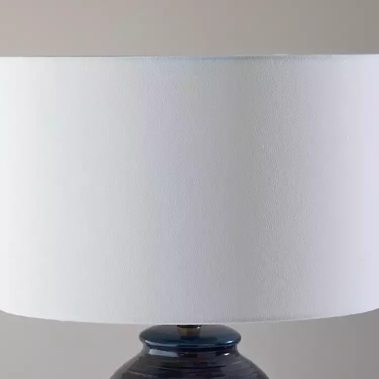 Kirklands Home Table Lamps|Midnight Ribbed Alexis Table Lamp Blue