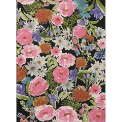Kirklands Home Area Rugs|Midnight Garden Party Indoor/Outdoor Rug, 7x11