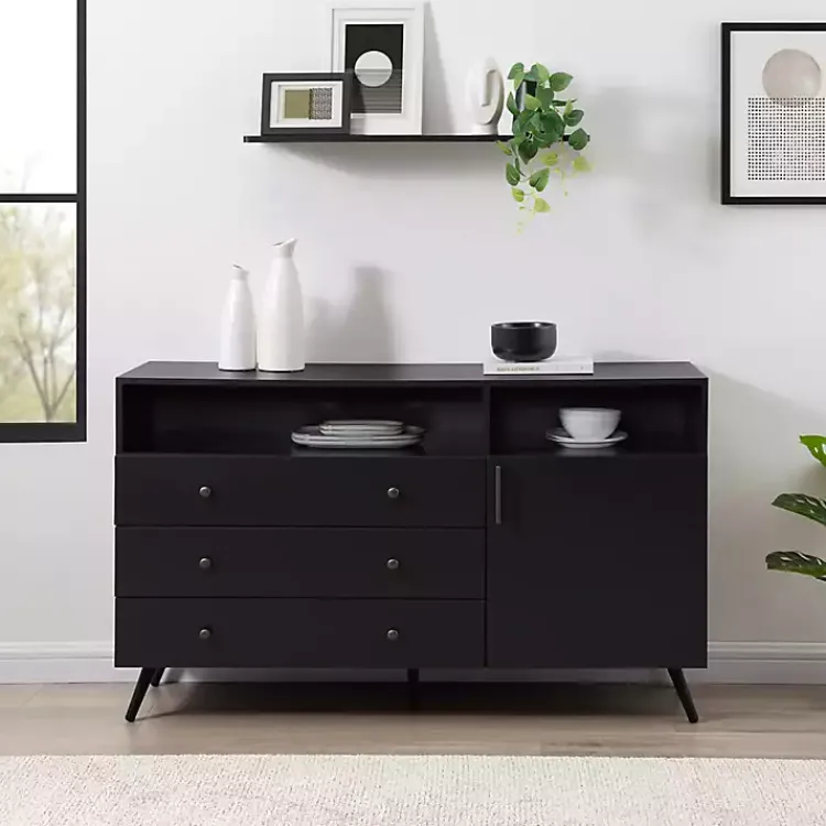 Kirklands Home Cabinets & Sideboards|Midnight Mid-Century Modern Sideboard