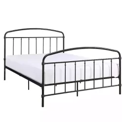 Kirklands Home Beds & Headboards|Midnight Vintage Arch Queen Bed Frame Black