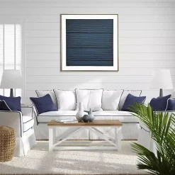 Kirklands Home Canvas Art|Midnight Waves Framed Canvas Art Print Blue