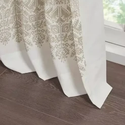 Kirklands Home Curtains & Drapes|Mila Horizontal Stripe Curtain Panel, 84 in. Tan