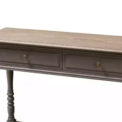 Kirklands Home Console Tables|Mindi Wood Rustic Farmhouse Console Table Gray