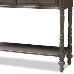 Kirklands Home Console Tables|Mindi Wood Rustic Farmhouse Console Table Gray