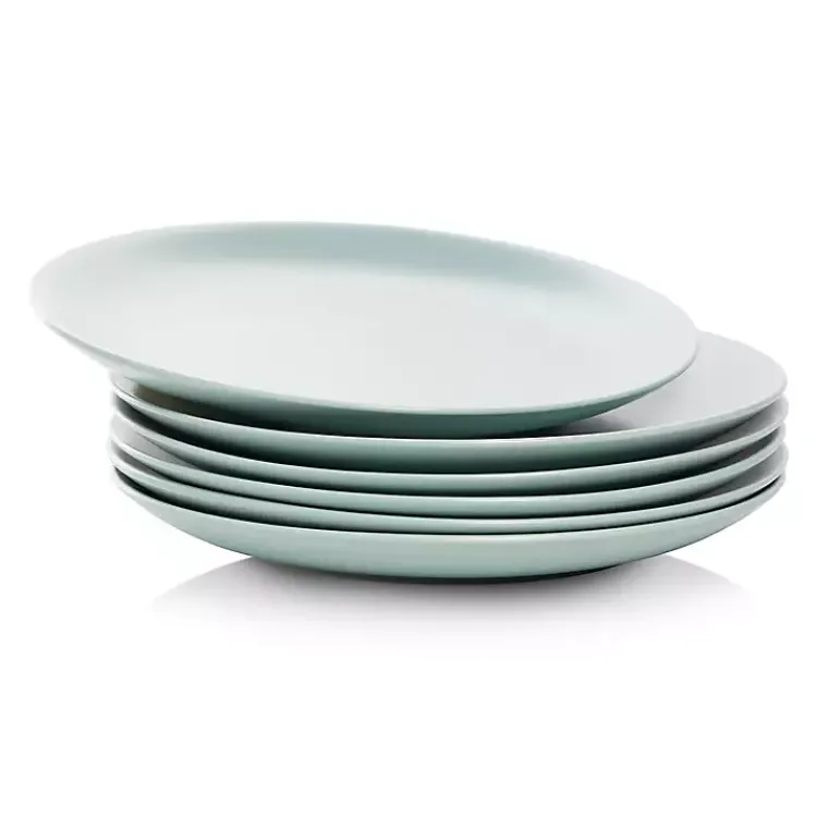 Kirklands Home Dinnerware|Mineral Classic Coupe Dinner Plates, Set of 6 Blue