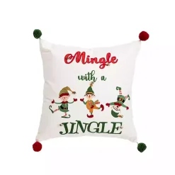 Outlet Mingle With A Jingle Christmas Throw Pillow Pillows
