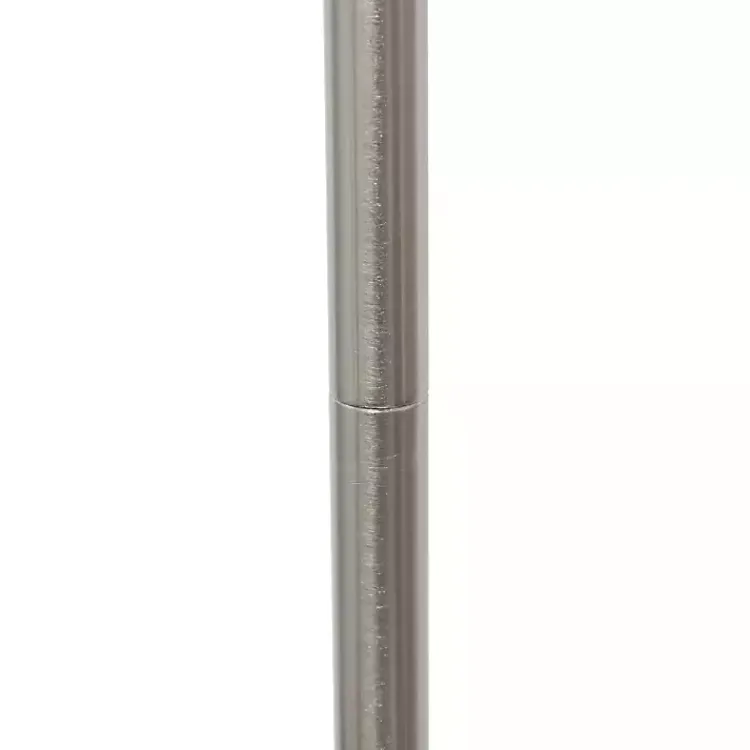 Kirklands Home Floor Lamps|Minimal Brushed Nickel Stem Floor Lamp White