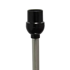 Kirklands Home Floor Lamps|Minimal Brushed Nickel Stem Floor Lamp White
