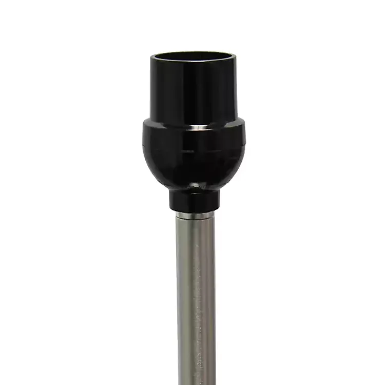 Kirklands Home Floor Lamps|Minimal Brushed Nickel Stem Floor Lamp White