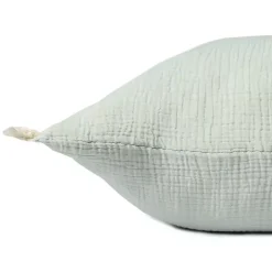 Online Mint Gauze Organic Fringe Throw Pillow Pillows