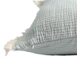 Online Mint Gauze Organic Fringe Throw Pillow Pillows