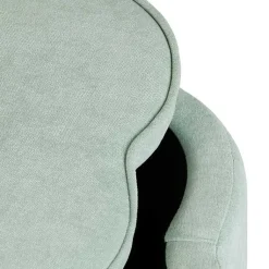 Kirklands Home Benches & Ottomans|Mint Chenille Flower Storage Ottoman Green