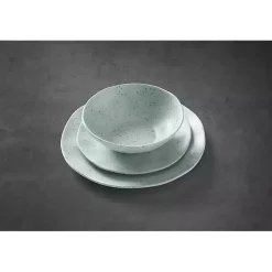 Kirklands Home Dinnerware|Mint Terrazzo 12-pc. Melamine Dinnerware Set Green