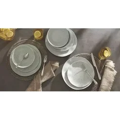 Kirklands Home Dinnerware|Mint Terrazzo 12-pc. Melamine Dinnerware Set Green