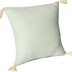Outlet Mint Trapeze Organic Cotton Throw Pillow Pillows