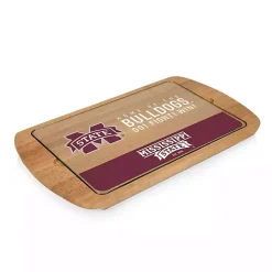 Kirklands Home Serving & Entertaining|Mississippi Bulldogs Wood and Glass Serving Board