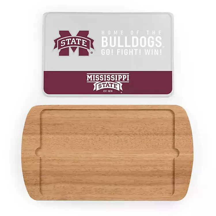 Kirklands Home Serving & Entertaining|Mississippi Bulldogs Wood and Glass Serving Board