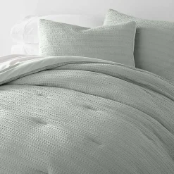 Kirklands Home Comforters|Mist Waffle Ultra-Soft 3-pc. King Comforter Set Green