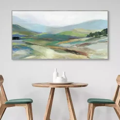 Kirklands Home Canvas Art|Misty Landscape Framed Canvas Art Print Green