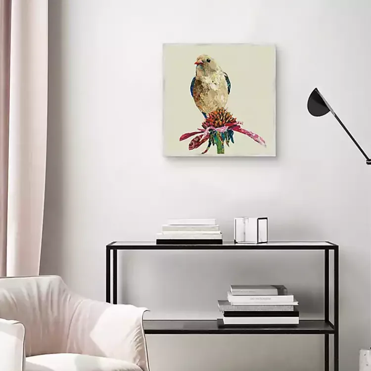 Kirklands Home Framed Art|Mixed Media Bird II Framed Canvas Art Print