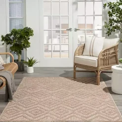 Kirklands Home Outdoor Rugs|Mocha Diamond Outdoor Area Rug, 6x9