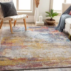 Kirklands Home Area Rugs|Modern Abstract Sunset Area Rug, 8x12 Multi