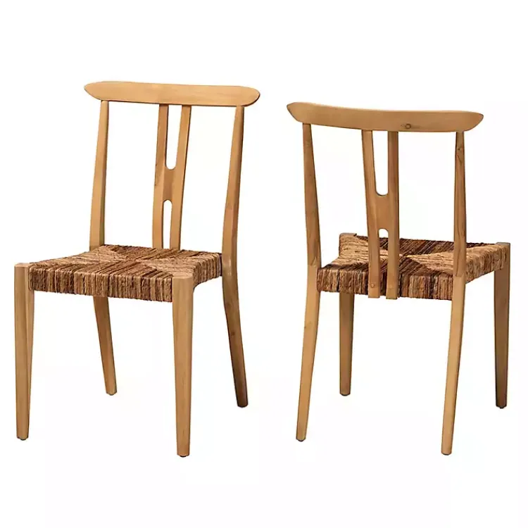 Kirklands Home Dining Chairs|Modern Bohemian Wishbone Dining Chairs, Set of 2 Tan