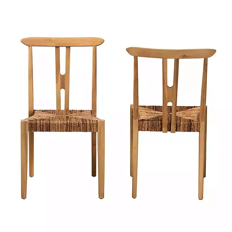 Kirklands Home Dining Chairs|Modern Bohemian Wishbone Dining Chairs, Set of 2 Tan