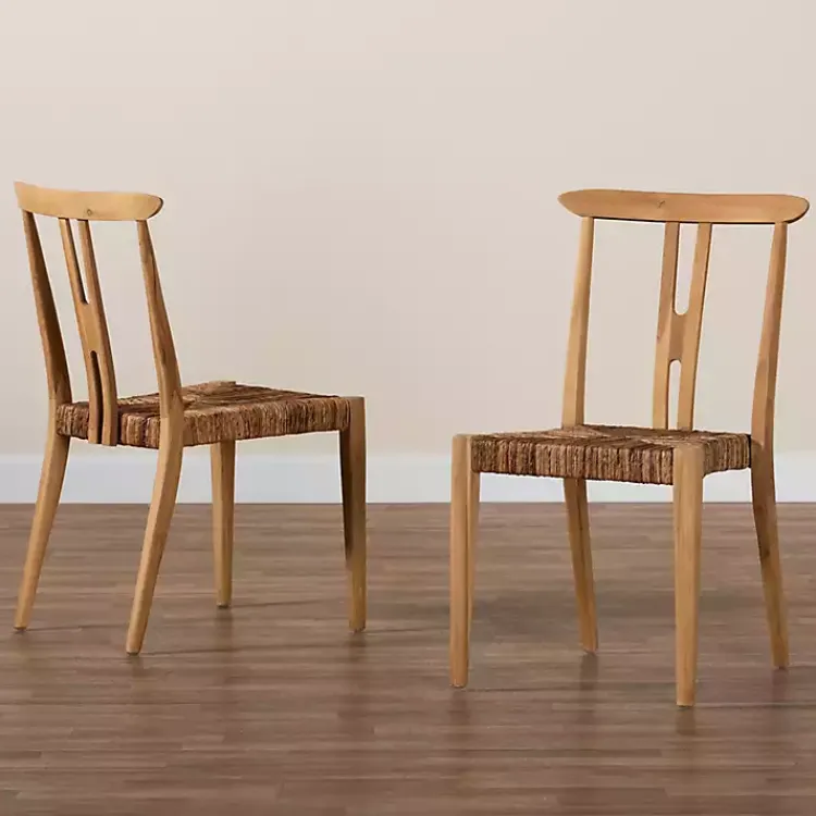 Kirklands Home Dining Chairs|Modern Bohemian Wishbone Dining Chairs, Set of 2 Tan