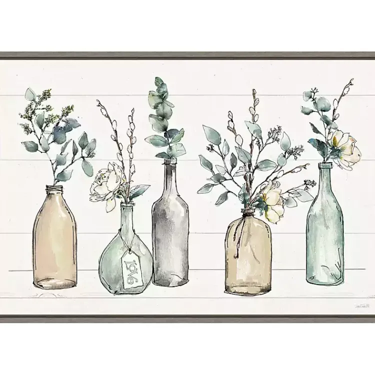 Kirklands Home Canvas Art|Modern Farmhouse Floral Framed Canvas Art Print