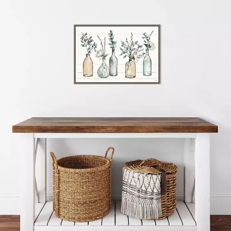Kirklands Home Canvas Art|Modern Farmhouse Floral Framed Canvas Art Print