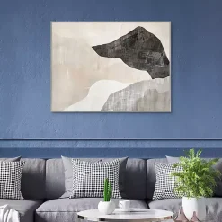 Kirklands Home Canvas Art|Modern Landscape Framed Canvas Art Print Gray