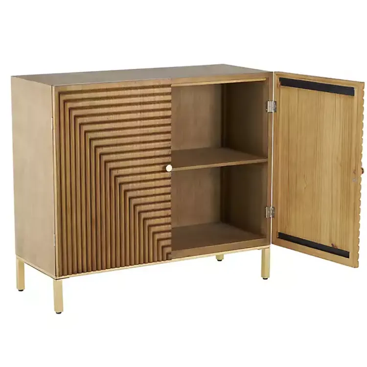 Kirklands Home Cabinets & Sideboards|Modern Wood Geometric Cabinet Brown