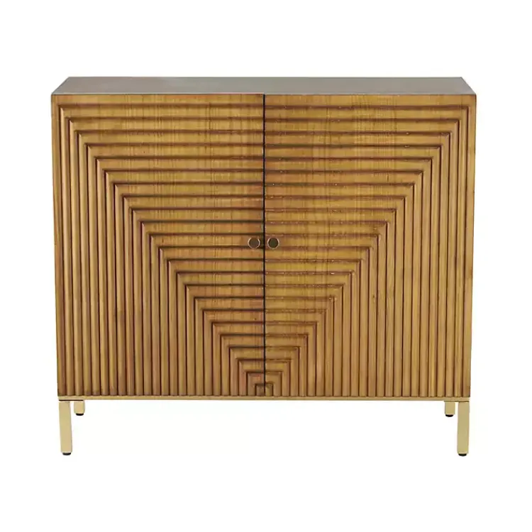 Kirklands Home Cabinets & Sideboards|Modern Wood Geometric Cabinet Brown