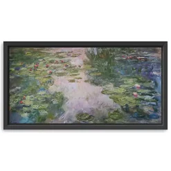 Kirklands Home Canvas Art|Monet Water Lilies Framed Canvas Art Print Green