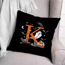 Hot Monogram K Halloween Indoor/Outdoor Pillow Halloween