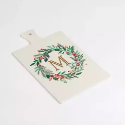 Discount Monogram M Christmas Wreath Serving Board Monogram Seasonal Decor