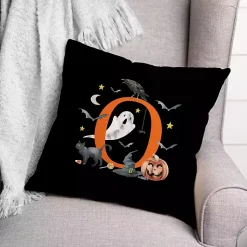 Monogram O Halloween Indoor/Outdoor Pillow Halloween
