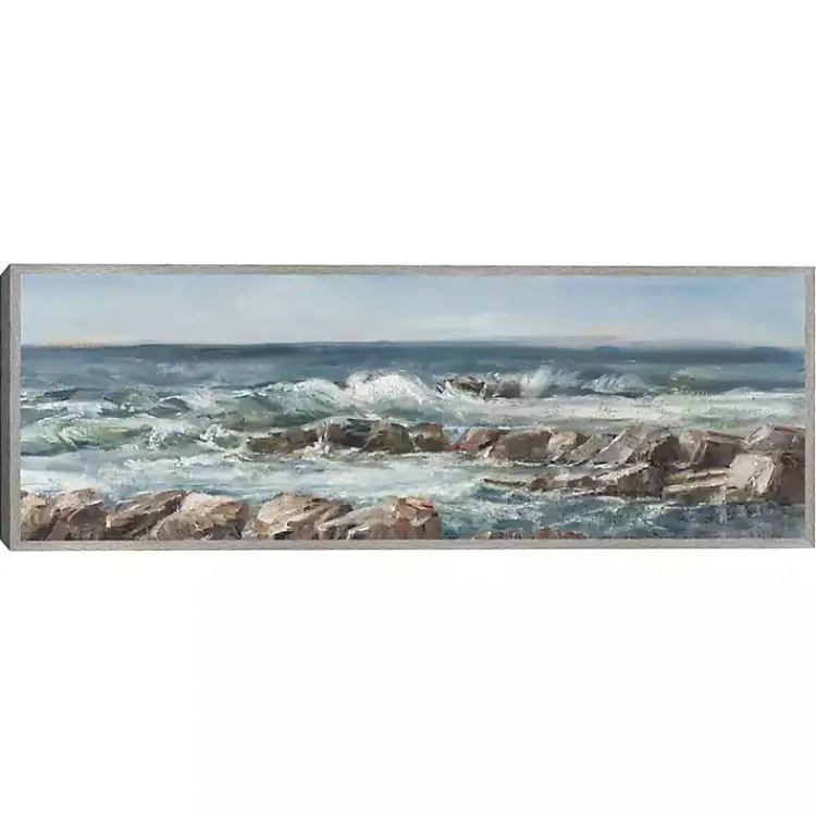 Kirklands Home Canvas Art|Moody Ocean View Framed Canvas Art Print