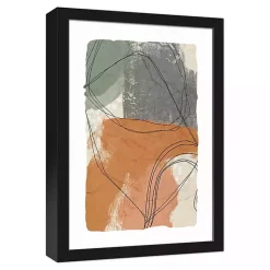 Kirklands Home Canvas Art|Moody Toned Abstract Framed Canvas Art Print Multi