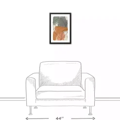 Kirklands Home Canvas Art|Moody Toned Abstract Framed Canvas Art Print Multi