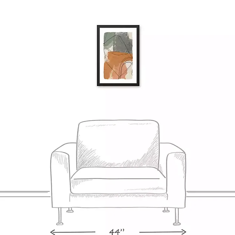 Kirklands Home Canvas Art|Moody Toned Abstract Framed Canvas Art Print Multi